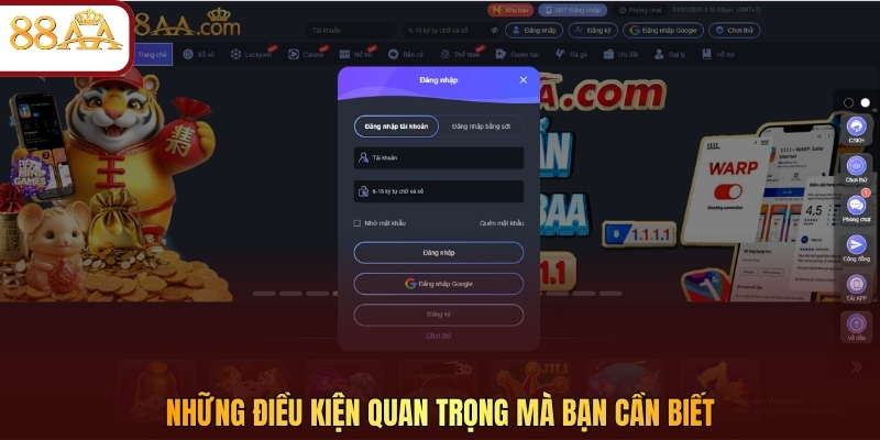 Những điều kiện quan trọng mà bạn cần biết 